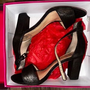 Vince Camuto Black Glitter Heels